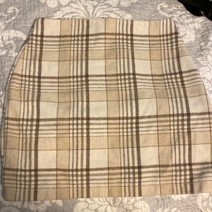 plaid snug fit skirt